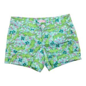 Lilly Pulitzer Corduroy Shorts‎ Size 4 Crocodile Alligator
